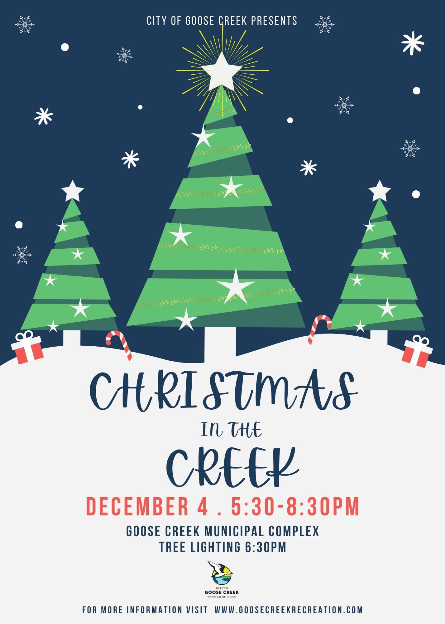 Christmas in the Creek Tree Lighting, Fri, 12/04/2020 1730 The